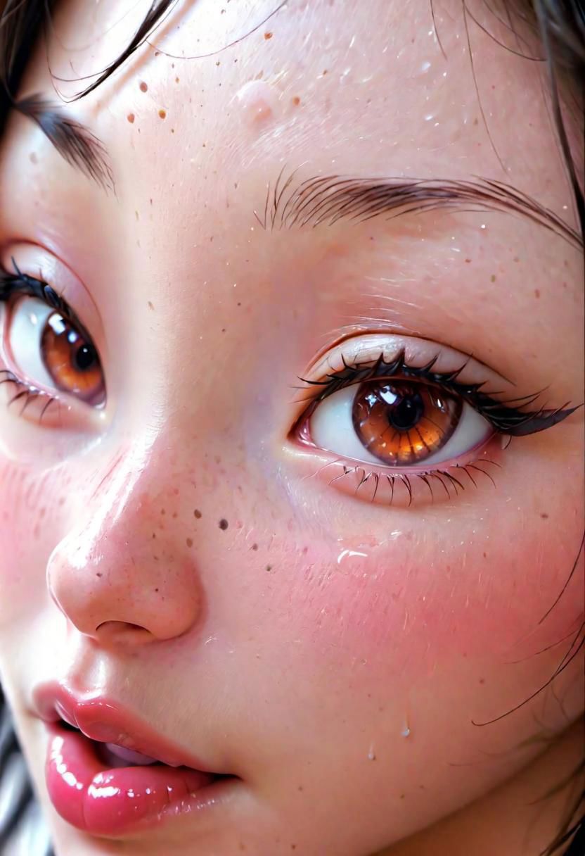 There is a close up of a woman with brown eyes - SeaArt AI