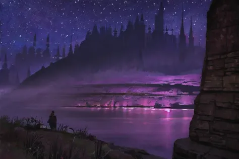 a beautiful nocturne landscape,