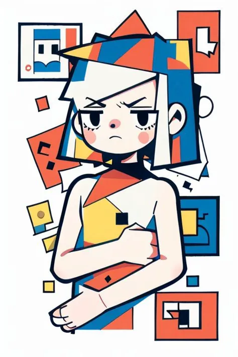 <lora:Cubism_last:2>,1girl,Cubism,fragmented,geometric,<lora:Destijl:1>,, (masterpiece, best quality, high quality, highres, ultra-detailed),