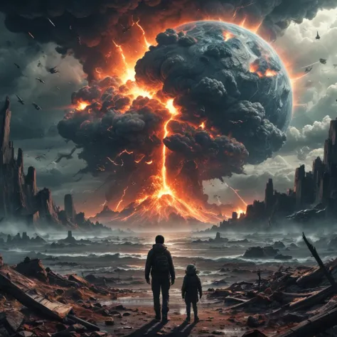 digital painting illustrating end of the world