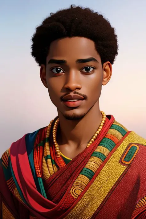 handsome man, african