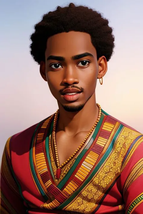 hombre guapo, africano