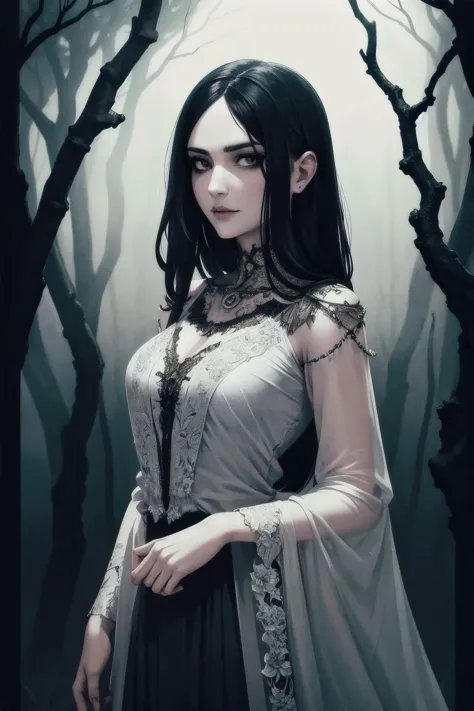 a beautiful vampire walking in the woods. moonlight.  overalldetail-detail_++_-_overall_detail .  <lora:realistic_quality-realistic_quality_leco_-_v1.0:0.7>