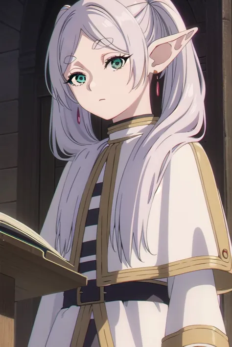 frieren, <lyco:frieren-lyco-nochekaiser:1>,
frieren, long hair, twintails, (green eyes:1.5), grey hair, pointy ears, elf,
break ...