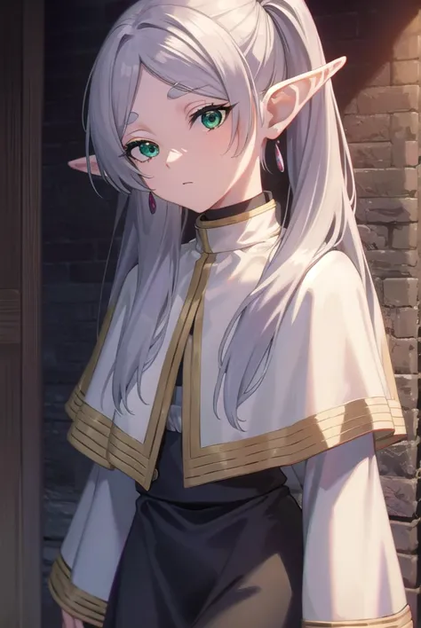 frieren, <lyco:frierenv2-lyco-nochekaiser:1>,
frieren, long hair, twintails, (green eyes:1.5), grey hair, pointy ears, elf,
brea...