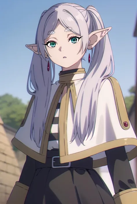 frieren, <lyco:frieren-lyco-nochekaiser:1>,
frieren, long hair, twintails, (green eyes:1.5), grey hair, pointy ears, elf,
break ...