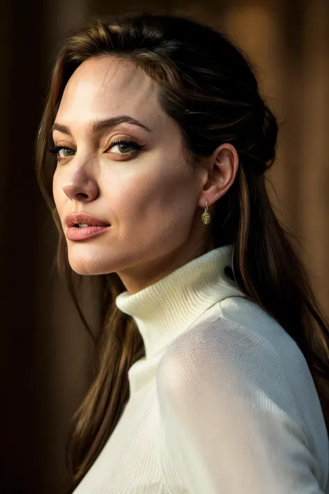 Angelina jolie turtleneck best sale