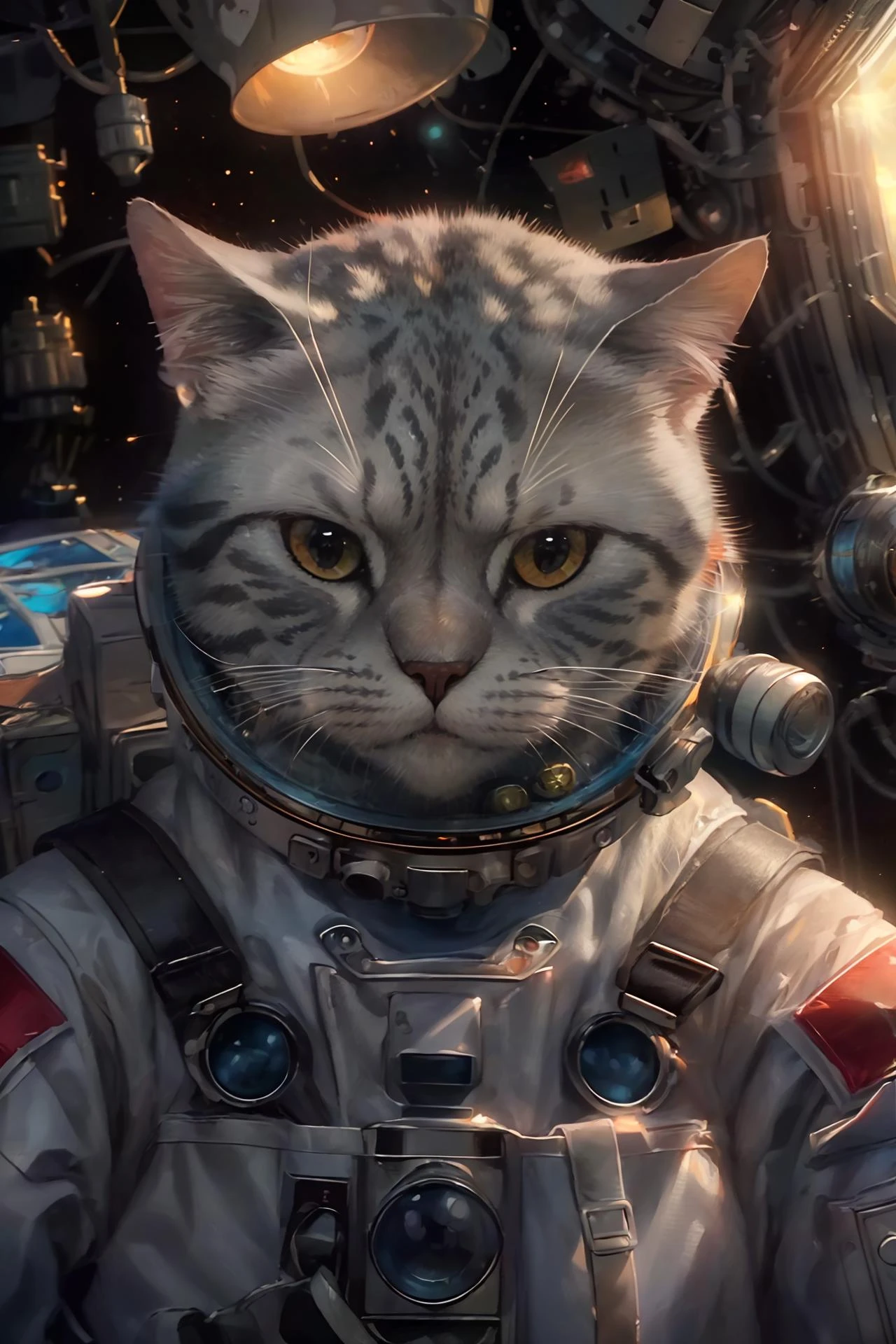 ((mejor calidad)),((Obra maestra)),(detallado),(Realista:1.4),resolución ultra alta,Highly detallado,(foto en bruto:1.2),(photoRealista:1.4),detalle excepcional,iluminación dramática,alta resolución,8k,absurdos,1 gato,meloncat,((casco espacial)),astronaut,gato volador,universo,extraterrestres,nave espacial extraterrestre,luz de la nave espacial sobre el gato,mano pov,tierra,enfoque animal,animal,no humanos,Realista,mirando al espectador,