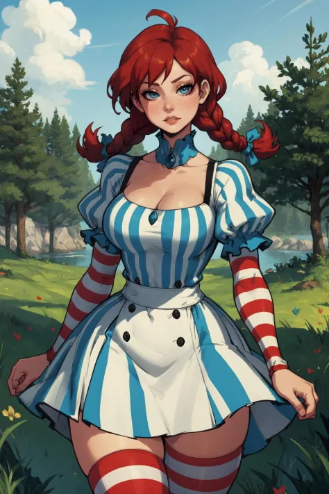 1girl, (solo:1.2), (cowboy shot:1.2), closed mouth, posing, exaggerated proportions, (expressive:1.2), (curvy)
<lora:Wendys - We...