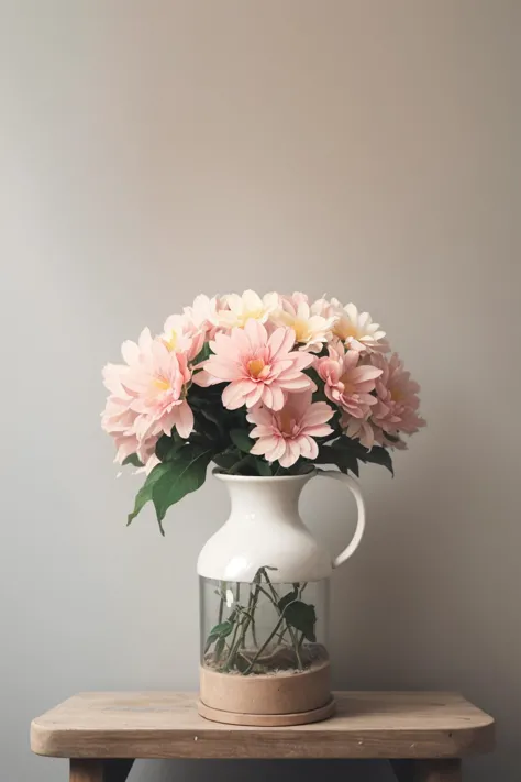 still life, flowers, simple background 