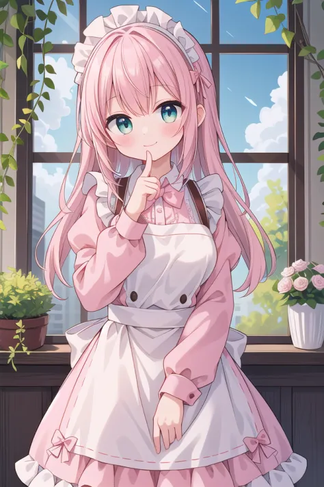 insanely detailed, absurdres, ultra-highres, ultra-detailed, best quality,
1girl, solo, nice hands, perfect hands,
BREAK
apron, ...