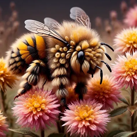 <lora:Colorful_Fuzzy_Style_SDXL:1.5>,martius_fuzz,a fat fluffy bee on a flower,