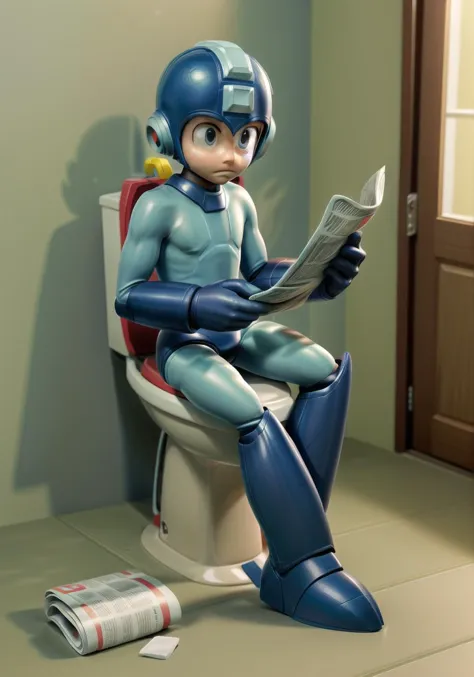 a close up of a person sitting on a toilet reading a newspaper