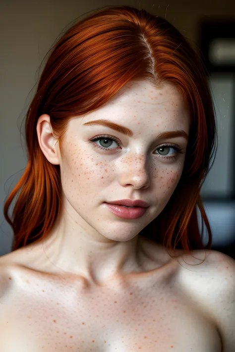 redhead woman with freckles