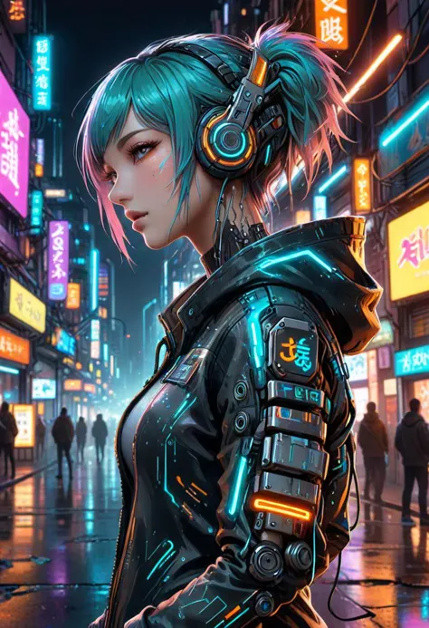 Neon Cyberpunk Splash Art SDXL, Pony & SD1.5