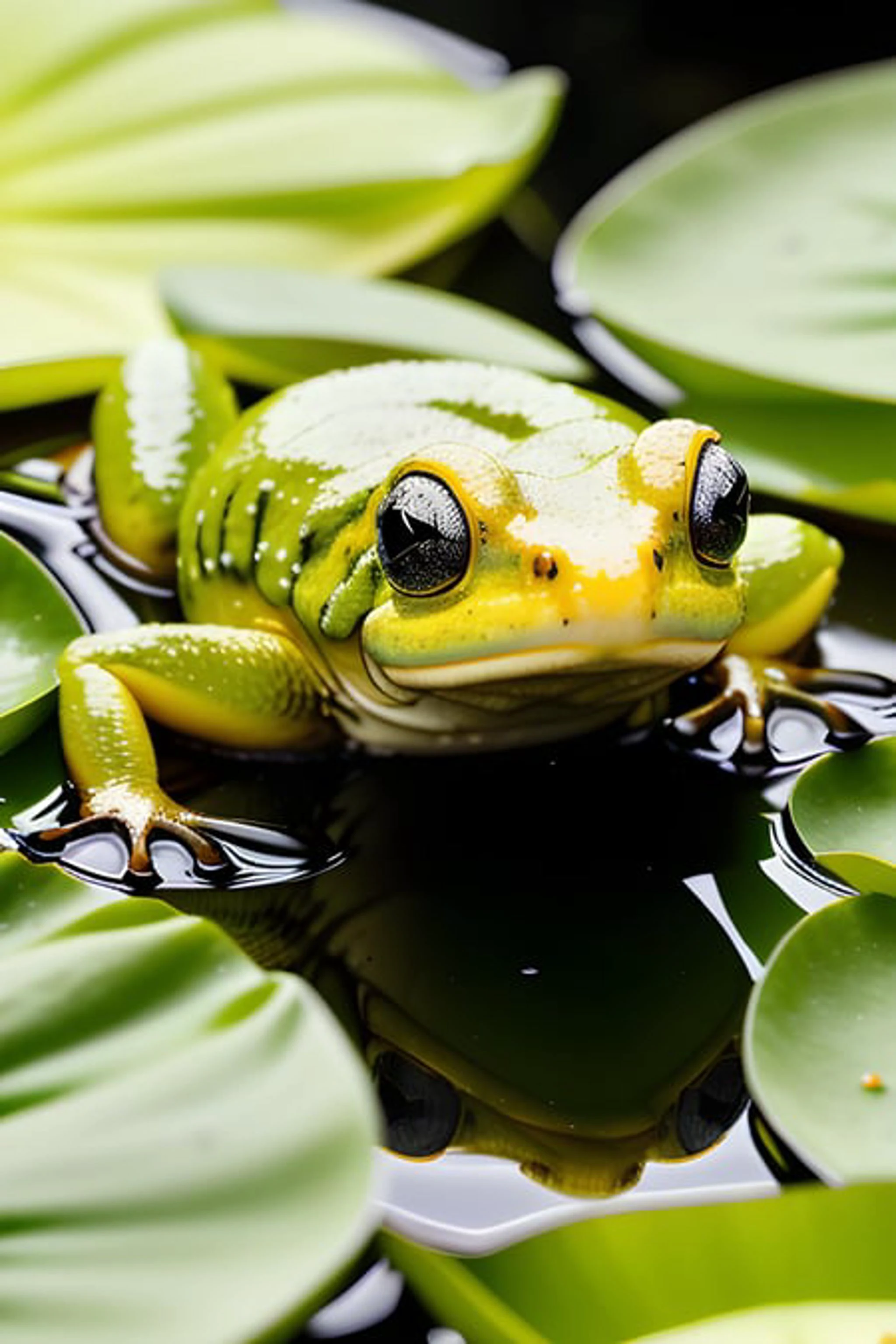 Ultra realistic frog sitting at a pond - SeaArt AI