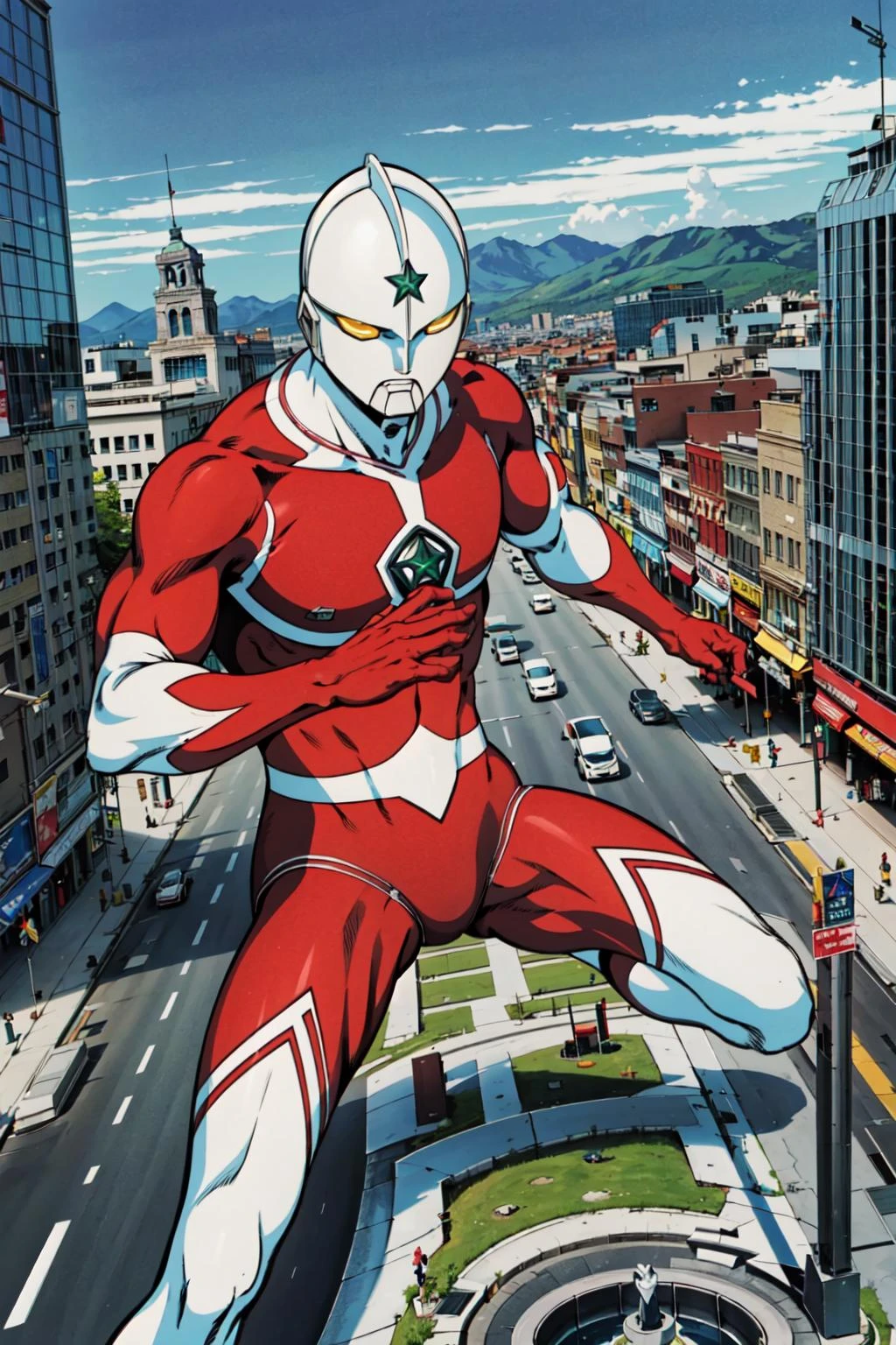 chef-d&#39;œuvre, meilleure qualité, ville,
 Ultraman,