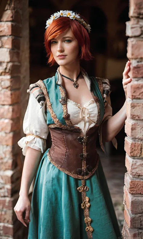 score_9, score_8_up, score_7_up, BREAK, zy_shani, 1girl, short hair, red hair, jewelry, freckles, portrait, realistic, photo, real hair, detailed skin, medieval fantasy, porch, sunny, highly detailed, detailed skin, depth of field, film grain, <lora:zy_Shani _PonyRealism_v1:0.7>