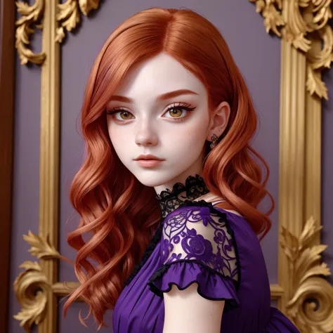 (baroque style, ornate, purple, dramatic, highly detailed:1.15), close range of <lora:sd15_LiluCinnamon_locon_24_v1-000016:.9> L...