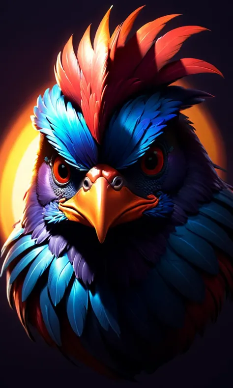 Impressionist painting (Ultrarealistic:1.3) <lora:AnimAl P FFusion v2-ep2.4:1> a close up of a bird with a helmet on a dark background, epic legends game icon, 3dicon for mobile game, illustration of an angry rooster, app icon, character icon, game icon stylized, video game icon design, illustration of a rooster, epic sci - fi character art, epic sci-fi character art, game icon asset, ios app icon <lora:AnimAl P FFusion (TX Encoder):0.31>,(CGI Art:2) . Loose brushwork, vibrant color, light and shadow play, captures feeling over form