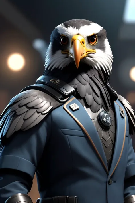 cinematic film still <lora:AnimAl P FFusion:1> there is a man in a suit with a bird on his chest, eagle, hawken, advanced technology flight suit, black aarakocra eagle warlord, crow in cyber armour, technology flight suit, eagle head, an eagle, high detail character models, starfinder character, avian warrior, protogen, sci-fi soldier, hawk
there is a picture of a man in a suit with a bird on his head, sfm, buck studios artwork, sfm render, rendered in sfm, airborn studios, unigine render, owl studio, marmoset toolbag rendered, protogen, falco lombardi from starfox, unity render, marmoset toolbag render . shallow depth of field, vignette, highly detailed, high budget, bokeh, cinemascope, moody, epic, gorgeous, film grain, grainy