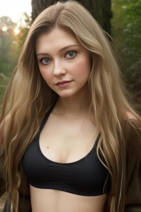 (headshot), 1girl, beautiful, sunset, beautiful sunset, cloudy, forest, nature hike, (((headshot))), BREAK
sports bra, backpack,...