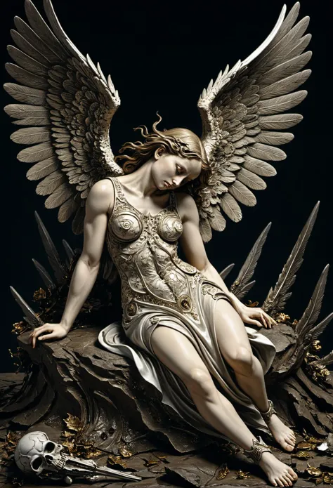 fallen angel,masterpiece,(best quality:1.2),[:intricate details:0.2]