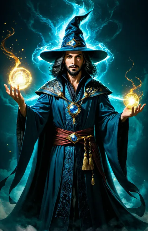 master of magic,male wizard,spellcasting