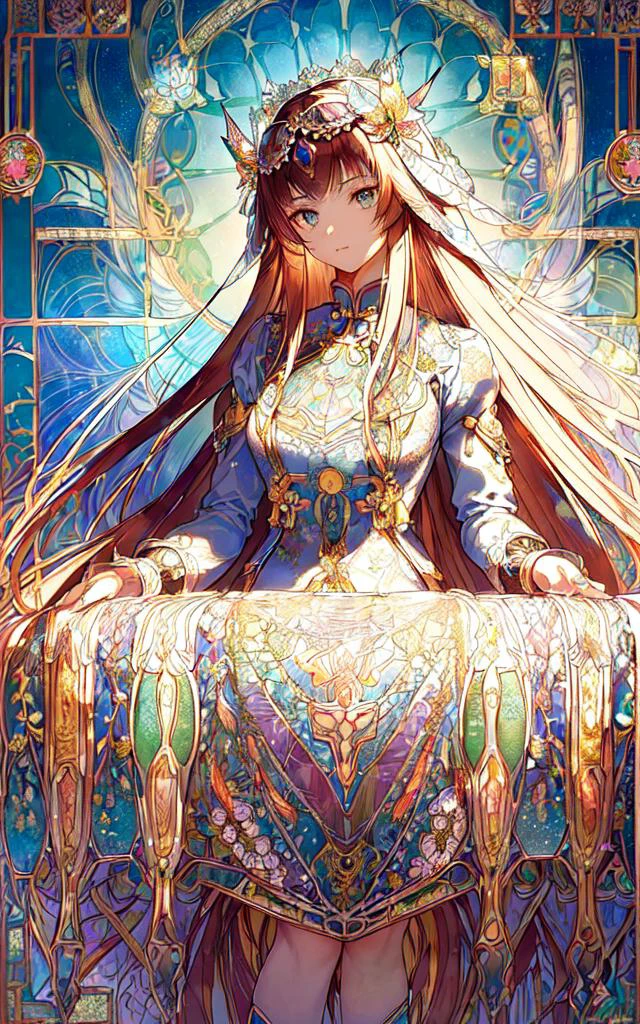 (((masterpiece))), ((the best quality, super fine illustrations, beautiful and delicate water)),Depth of field, fine 8KCG wallpapers, ( delicate light), ((cinematic lighting)),(portrait),Portrait lens,(((Alphonse Mucha))),((Fantasy style)),((shine)),(((Tarot card)))
(young girl),(((China_Cheongsam))),(delicate eyelash),((cute anime face)),(extremely delicate and beautiful),(hair_flower),(Gem),(crystal),((colored inner long hair)),(multicolored),(beautiful detailed face ),((( detailed long hair ))),floating long hair,gradient hair,(lace),(ribbon),((crown)),(detailed cloth)
((Butterfly)),(detailed Butterfly) ,(multicolored Butterfly),
(neon palette),((detailed flowers)) ,((multicolored flowers)),(flowers_Surrounded),(Butterfly_Surrounded)(((Flowers fill the screen))),((Fill the screen)), 
(lo classical:1.24), 
