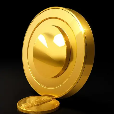 front view of gold coin,(masterpiece, top quality, official art, beautiful and aesthetic:1.2), masterpieces, HD Transparent background, 3D rendering 2D, Blender cycle, Volume light, No human, objectification, fantasy, best quality,<lora:jinbione-000018:0.4...