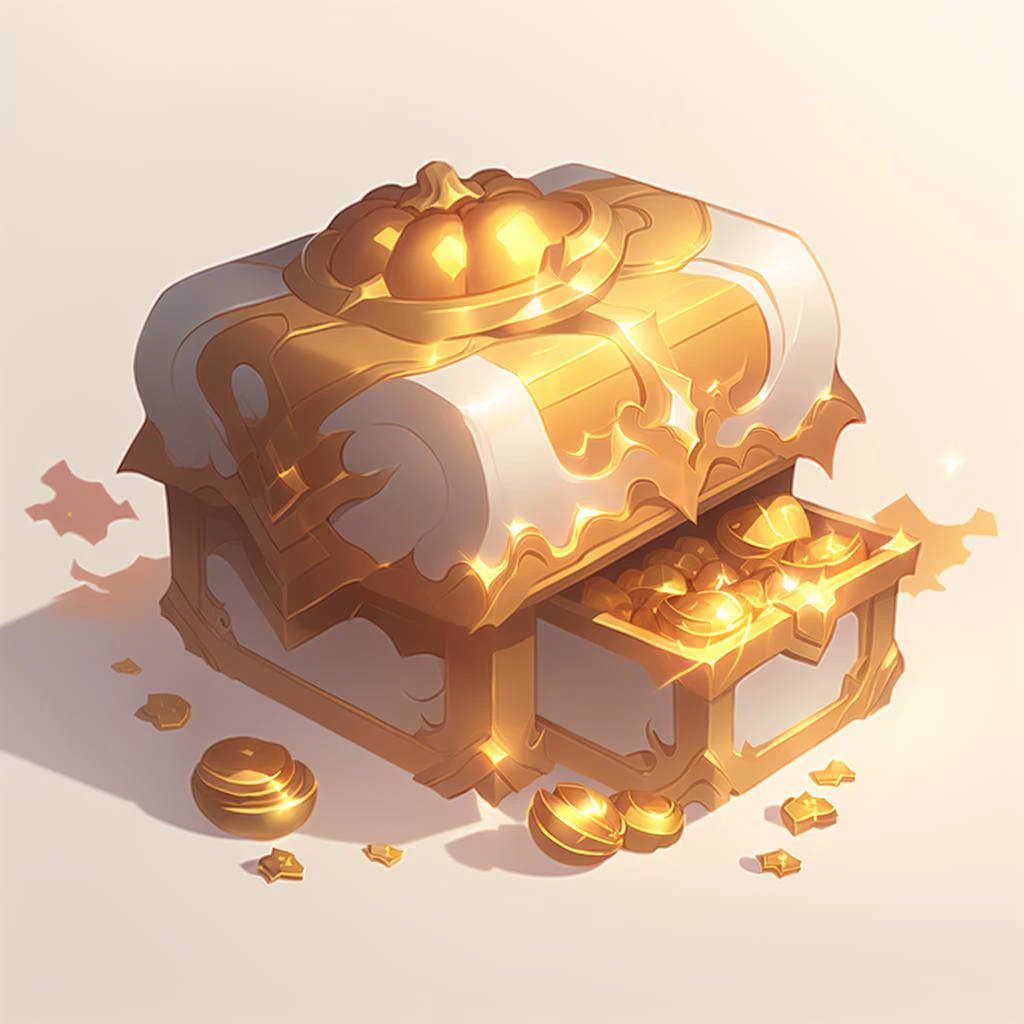 (Masterpiece, Top quality, Best quality, official art, Beautiful Beauty :1.2), (8k, Best quality, Masterpiece :1.2), (((white background,)))
(item/baoxiang), fantasy, treasure box, treasure box with the appearance of pumpkin, Halloween, pumpkin, 