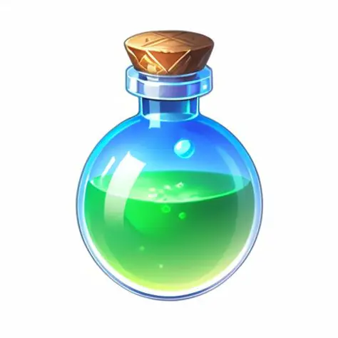 a bottle,gamebottle,no humans,still life,transparent,white background,reasonable structure,game icon,(2d ), <lora:bottle:0.6>