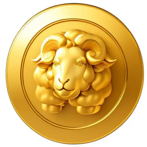 A gold coin,(an sheep on coin:1.25),(Pure Gold:1.1),(cartoon,3d:1.3),(masterpiece, top quality,best quality, official art, beautiful and aesthetic:1.2),Game ICON,HD Transparent background,Volume light,No human,fantasy,best quality,,game coin, <lora:coin:0....