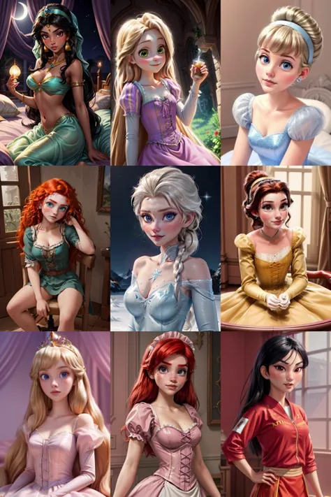 All Princesses from Disney's Ralph 2 (Ralph Breaks the Internet) | All-in-One LoRA model