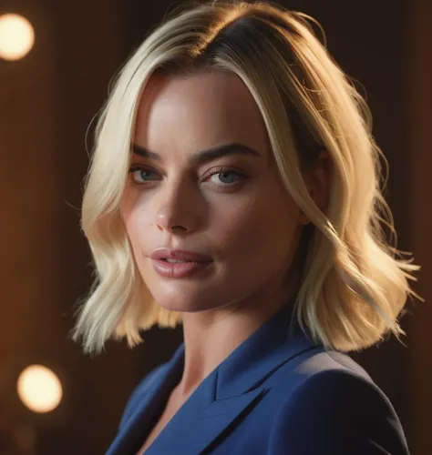 photo of Margot robbie,  artstation, concept art, smooth, sharp focus,(global illumination, studio light, volumetric light), dim light, trim light, two-tone lighting,