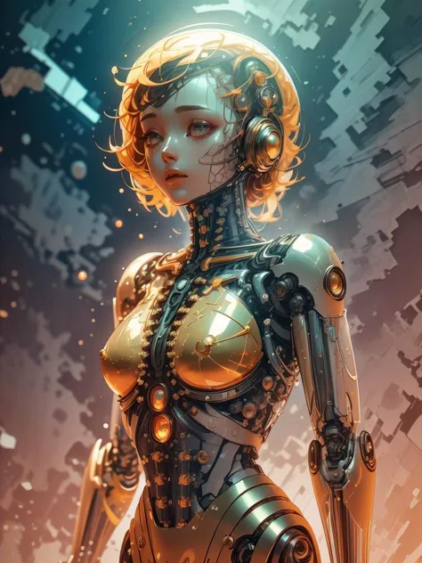 a woman in a futuristic suit with a sci - futuristic face