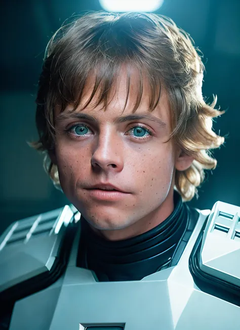 a close up of a young man in a space suit