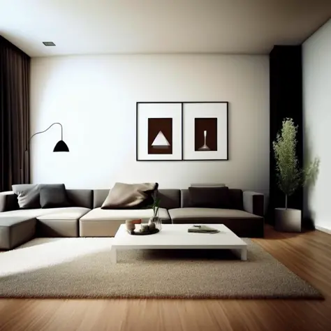 minimalist style living room