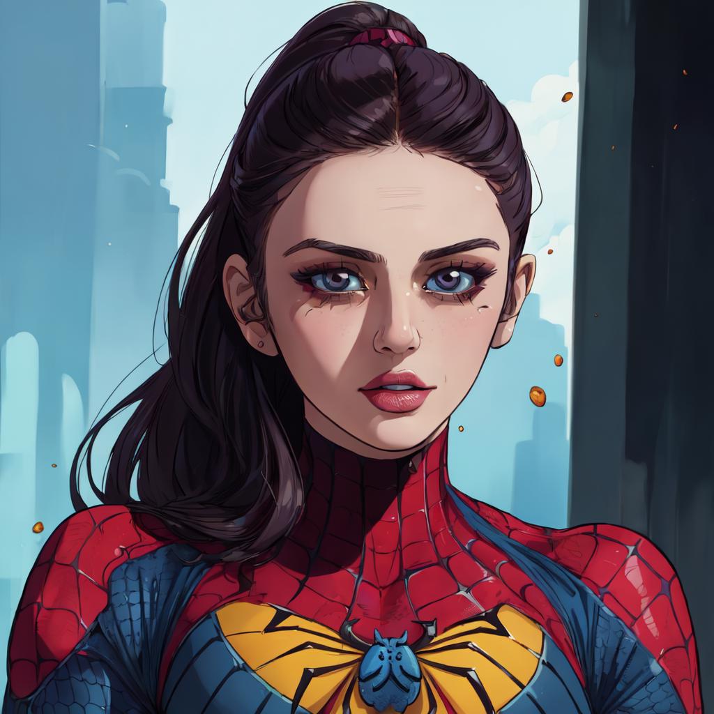 Spider Woman Potter Parker 90s Portrait Mode Together The 3 Characters  Cartoon S - SeaArt AI