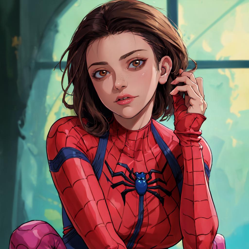 Spider Woman Potter Parker 90s Portrait Mode Together The 3 Characters  Cartoon S - SeaArt AI