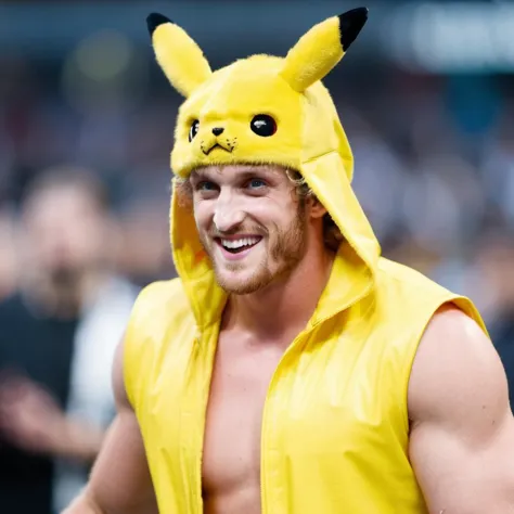 araffe dressed in a pikachu hat and vest