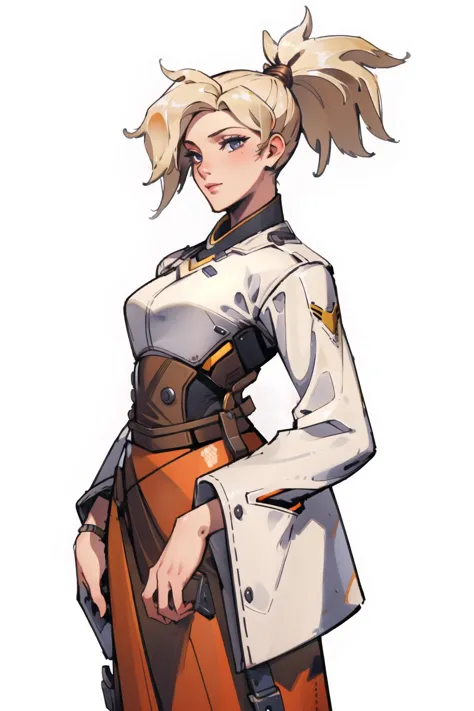 best quality, intricate details,

<lora:mercyOverwatchLORA_v1:0.8> mercy, high ponytail, 



 <lora:ocIllustration_v10:0.5> full body, cowboy shot,