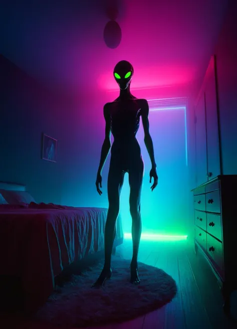 <lora:XL_silhouette:0.8> silhouette of an alien standing in bedroom (scary)  <lora:gloomyXL:0.6> gloomy, volumetric lighting fog...