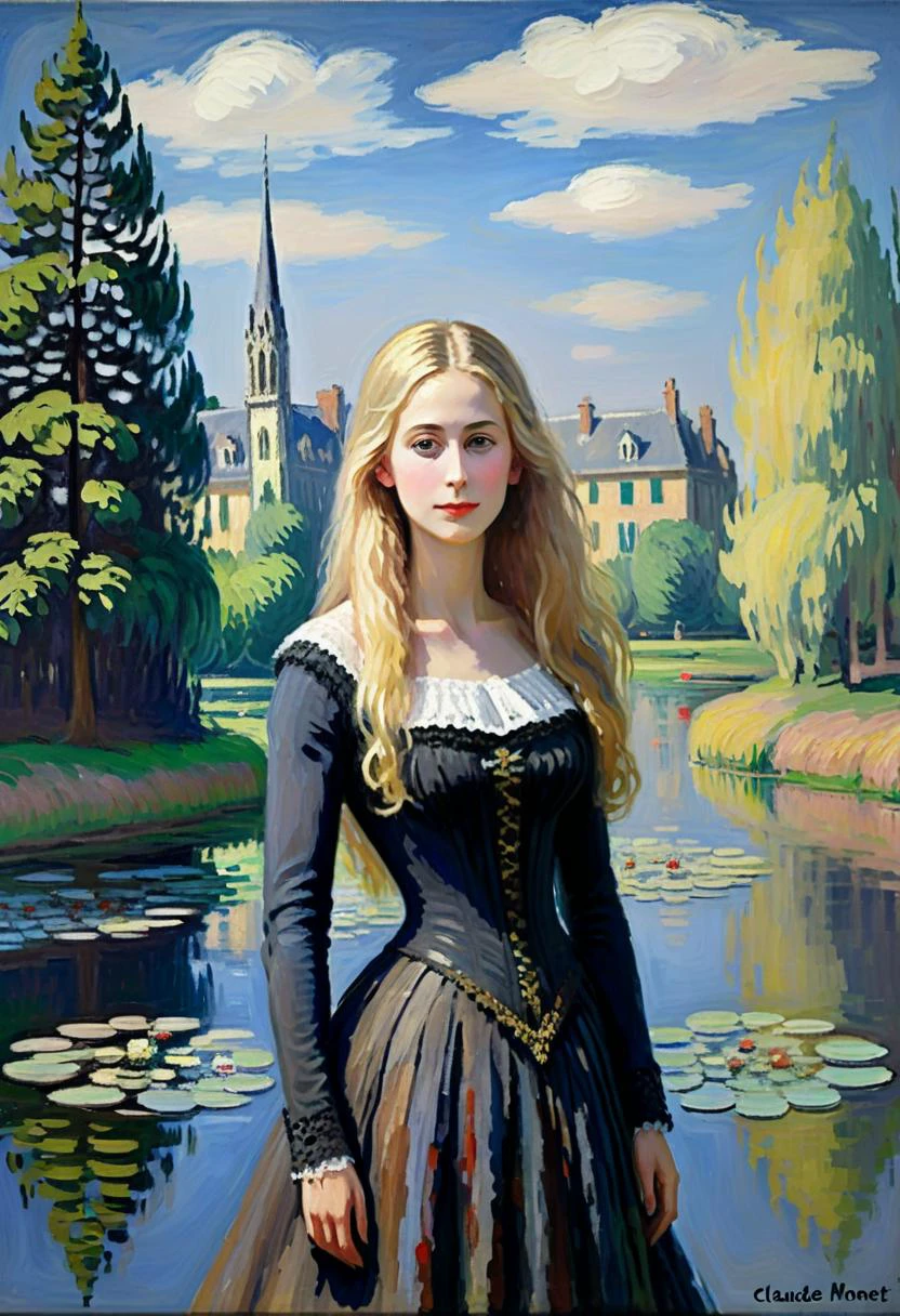 Positiv Clip L
ABSTRACT AND ATMOSPHERIC IMPRESSIONIST PAINTING, closeup of a, (in the style of Claude Monet), woman
Positive Clip G
ABSTRACT AND ATMOSPHERIC IMPRESSIONIST PAINTING, closeup of a, (in the style of Claude Monet), charming beautiful woman with long blonde hair and blue eyes, Create a stunning piece of Gothic Revival art showcasing the interior of a gothic-inspired art gallery, with dramatic lighting, ornate frames, and a collection of surreal and gothic artworks, evoking a sense of gothic creativity and curation., in the background
---------