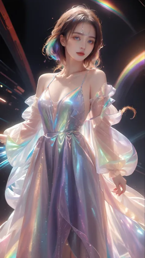 masterpiece, best quality,highres, 1girl, tallï¼long hair, transparent, see-through, looking at viewer, organza night dress, pe...