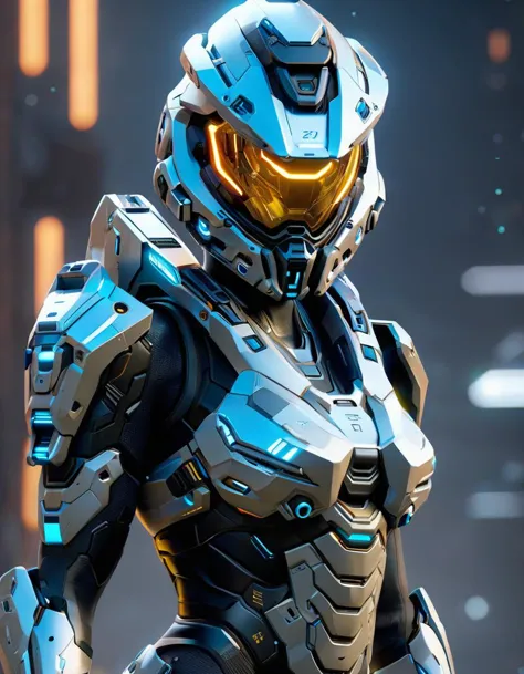 sci-fi skin HALO a character in a futuristic suit with glowing eyes, sigma female, titanium armor, andree wallin, concept art|feng zhu, artstyle andree wallin, artgerm ; 3d unreal engine, olchas logan cure liang xing, hard surface character pinterest, 4 k portrait, loba andrade from apex legends