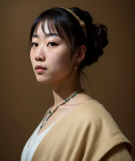 rembrandt style, masterpiece, best quality, 
 portrait of a beautiful young japanese woman, detailed facial features,
((backround defocused)):1.4, (depth of field):1.4