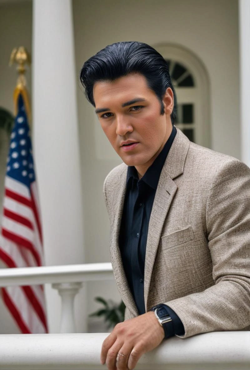 (Elvis Presley as US President from another dimension inside white house)(dodge and burn, corner edge darken vignette)(exposure POP!!! hdr extremely intricate, Sharp focus, dramatic cinematic light, (8k textures, elegant, cinematic look)(breathtaking, insane details)
ral-exposure 