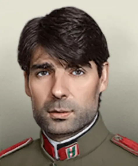 a close up of a man in a military uniform with a beard