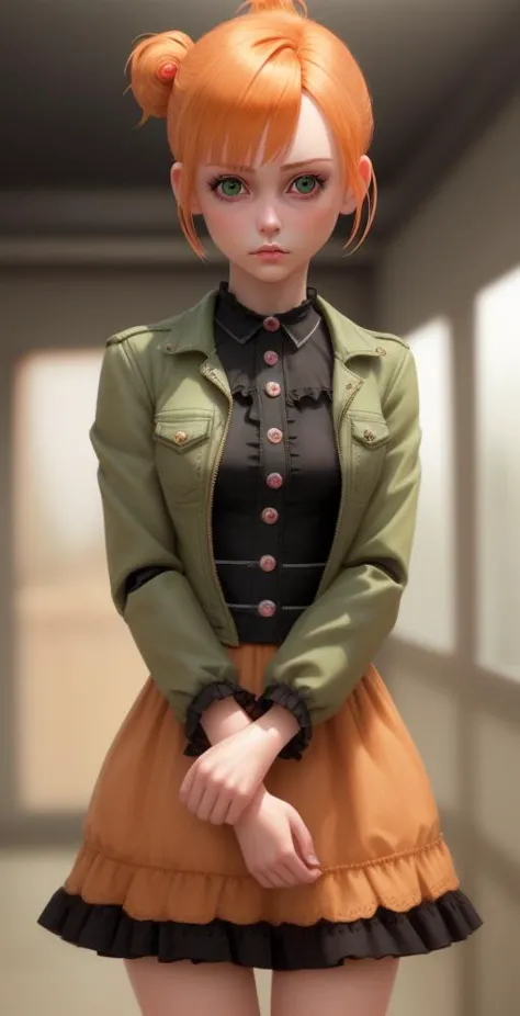 a close up of a person in a dress and jacket